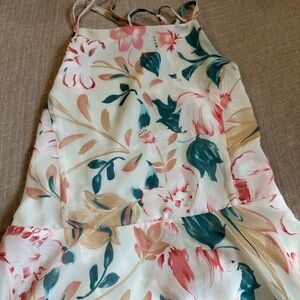 Lulus floral lace up dress. Great condition!
